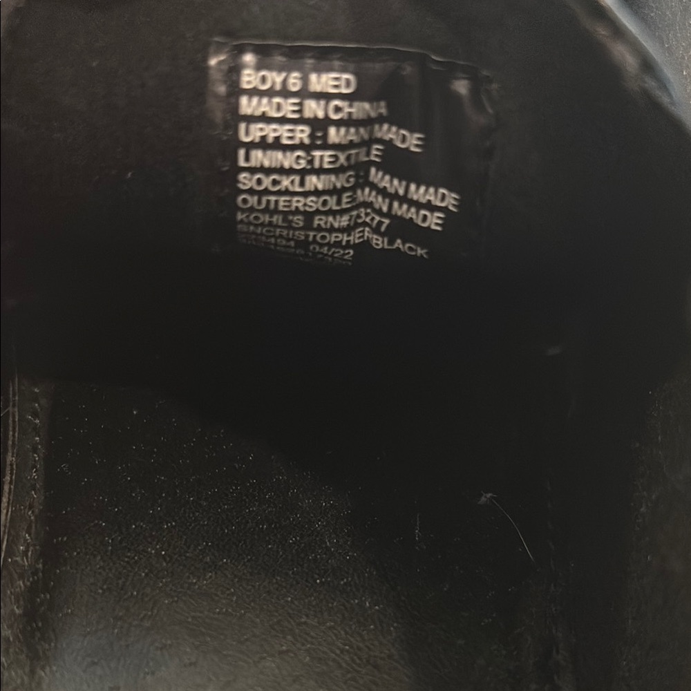 Sonoma Black Slip-On Loafers boys size 6 - Picture 6 of 6
